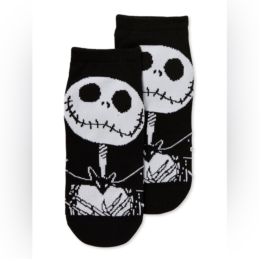 #x1015  The Nightmare Before Christmas NBC Jack Skellington No Show Socks 1 Pair